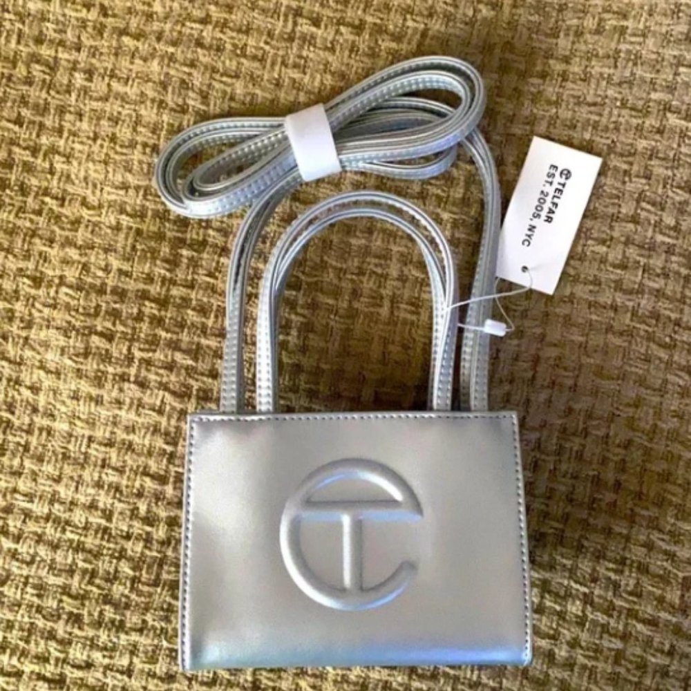 Telfar Small Silver Shopping Bag - Picture 1 of 2